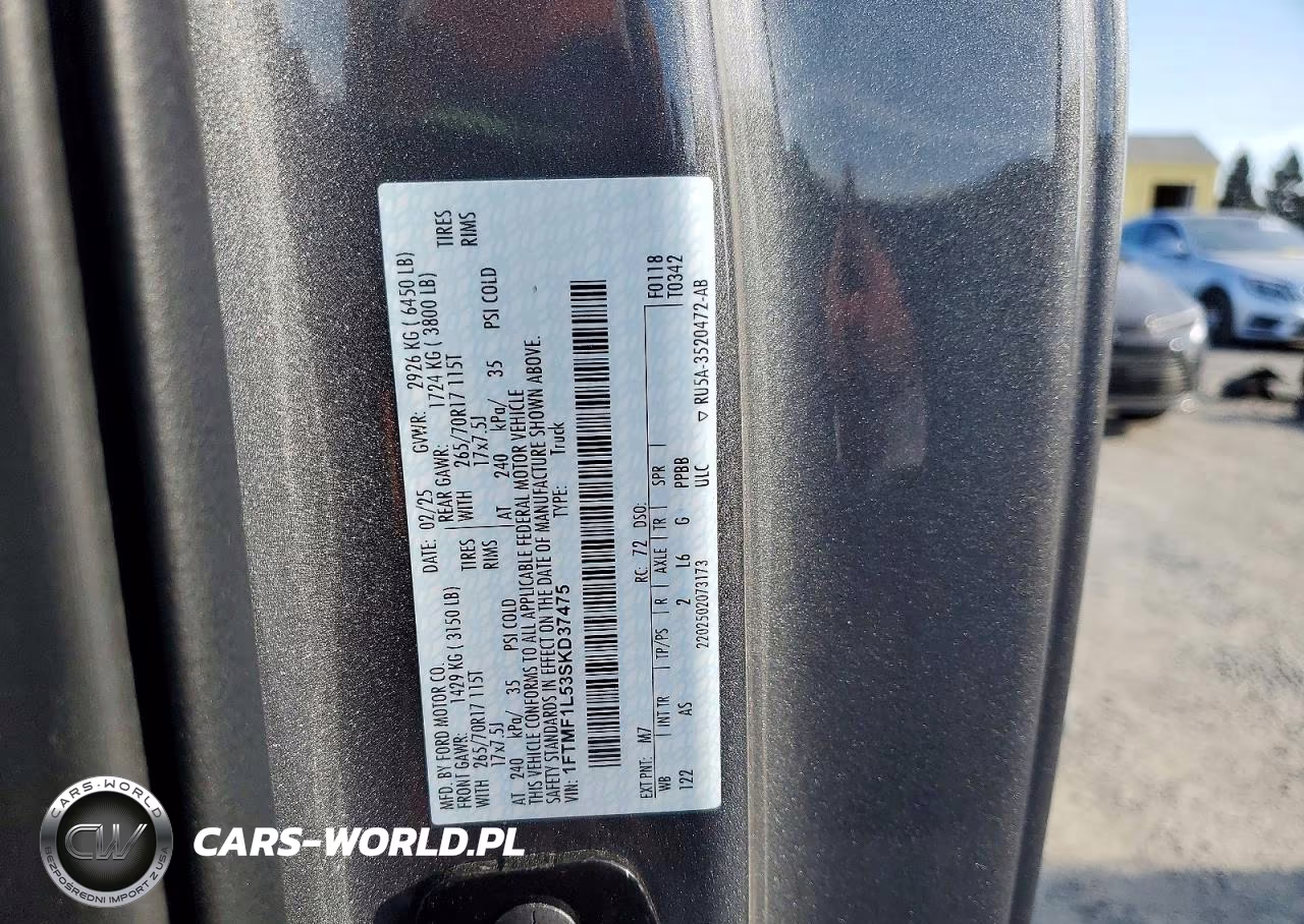 2025 Ford F150 Xl VIN:1FTMF1L53SKD37475 - 12