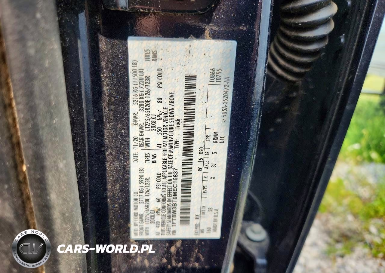 2021 Ford F350 Super Duty VIN:1FT8W3BT0MEC16837 - 13