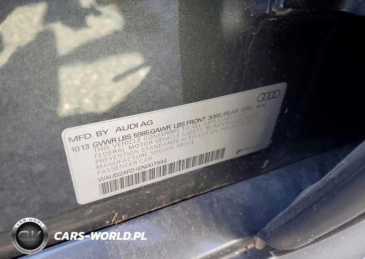 2014 Audi S8 Quattro VIN:WAUD2AFD1EN007994 - 12