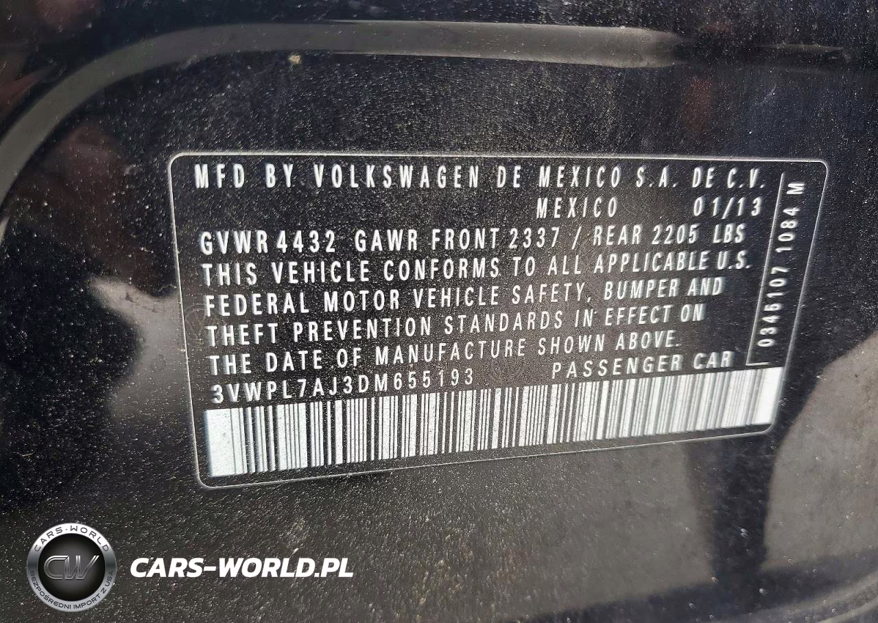 2013 Volkswagen Jetta Tdi VIN:3VWPL7AJ3DM655193 - 12