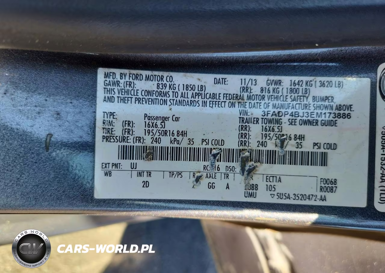 2014 Ford Fiesta Se VIN:3FADP4BJ3EM173886 - 12