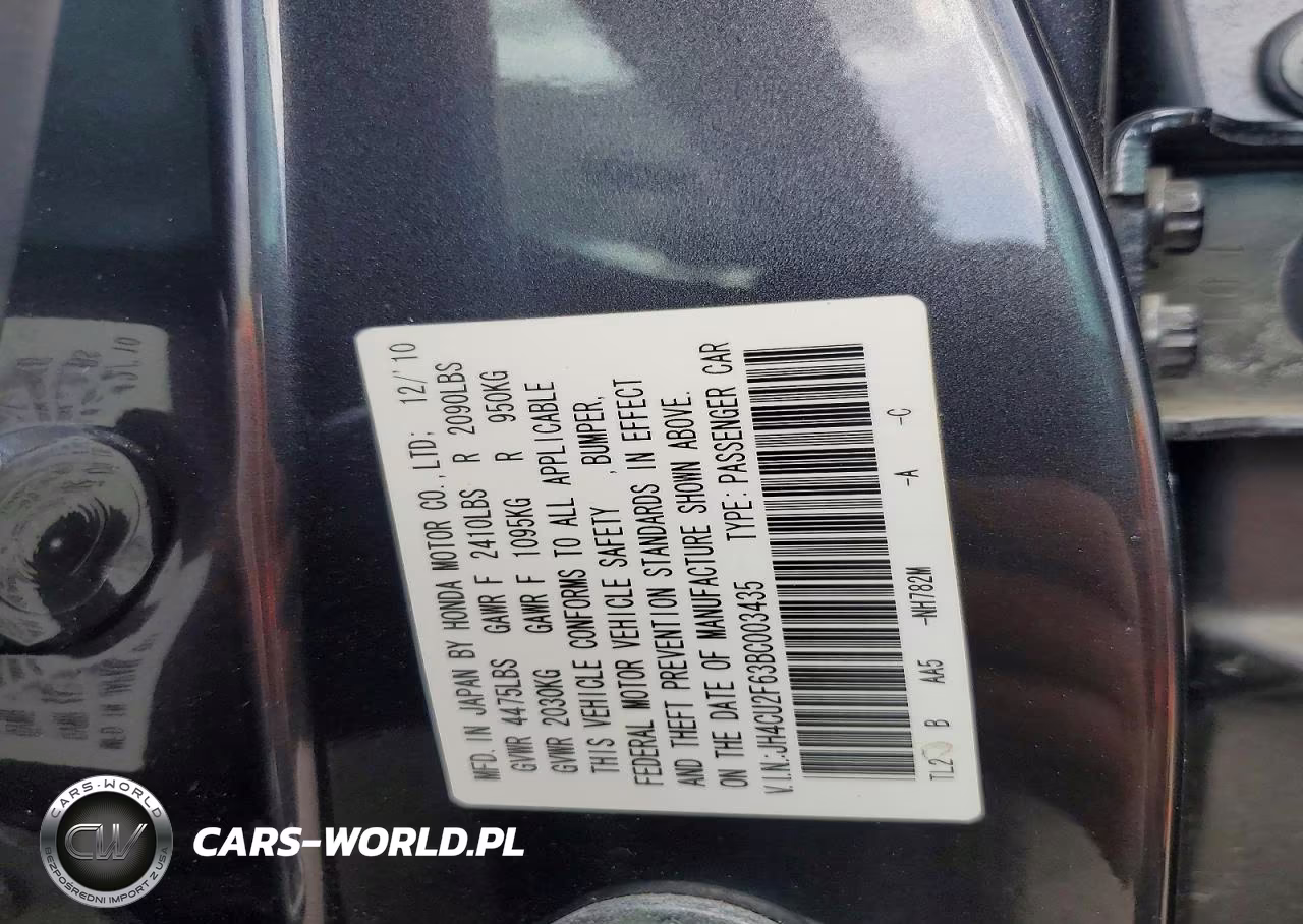 2011 Acura Tsx VIN:JH4CU2F63BC003435 - 12