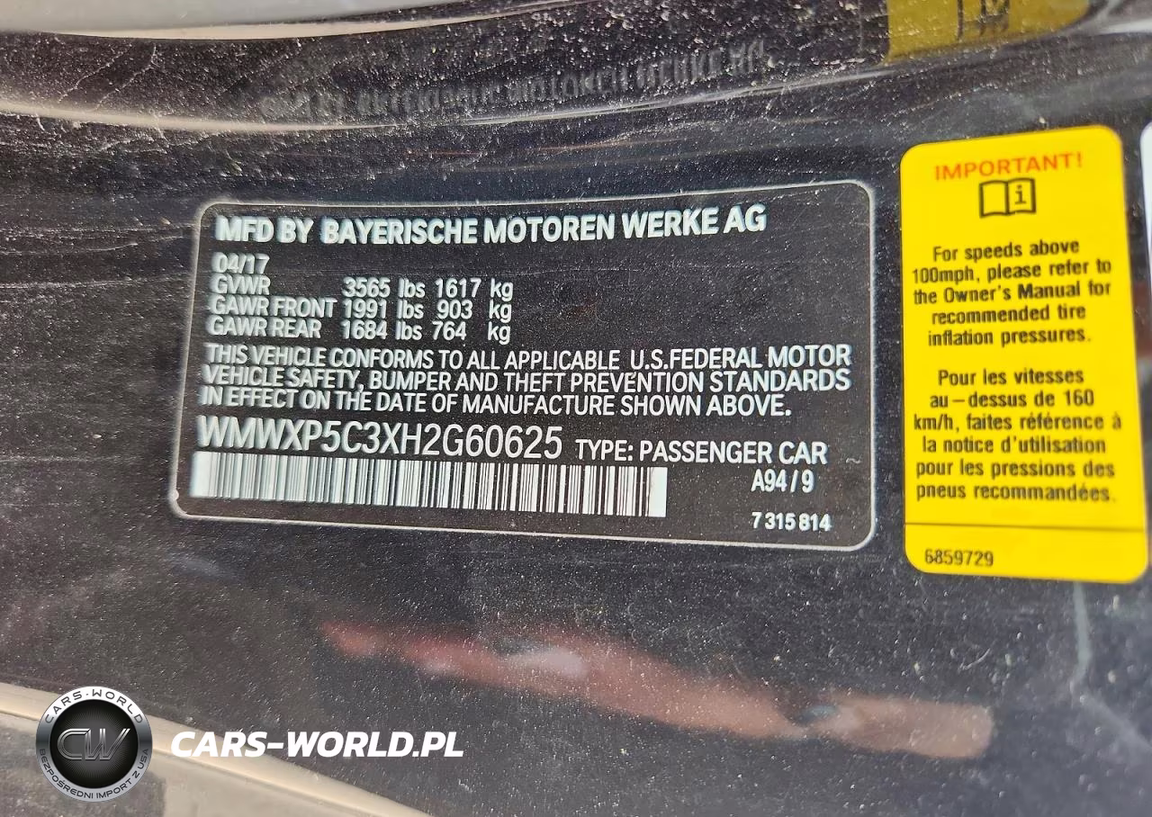 2017 Mini Cooper VIN:WMWXP5C3XH2G60625 - 13