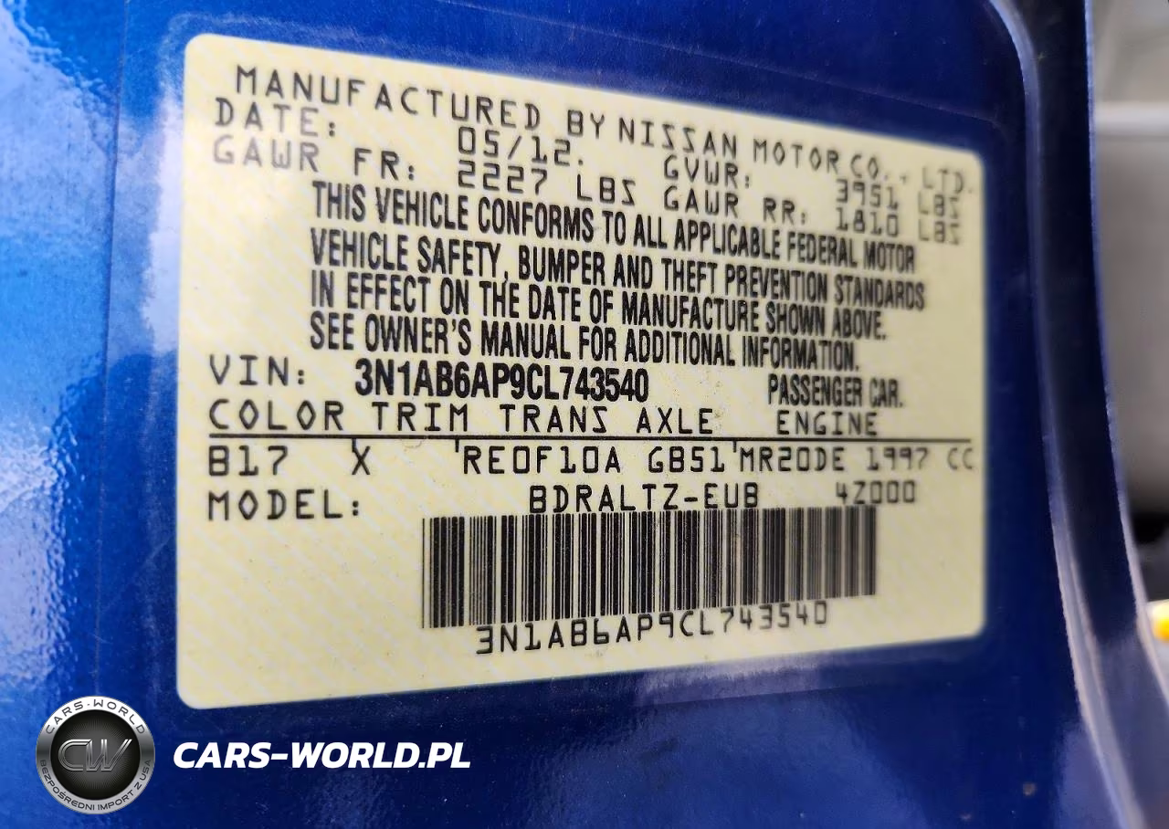 2012 Nissan Sentra 2.0 VIN:3N1AB6AP9CL743540 - 13
