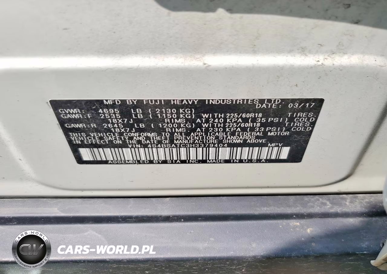 2017 Subaru Outback Touring VIN:4S4BSATC3H3379404 - 14