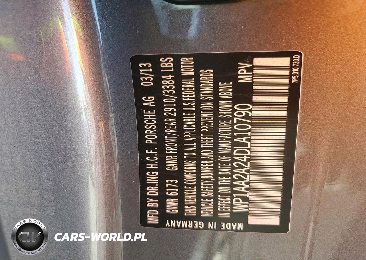 2013 Porsche Cayenne VIN:WP1AA2A24DLA10790 - 14