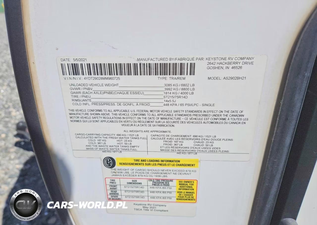 2021 Keystone Atlas Camper VIN:4YDT29028MM960725 - 10