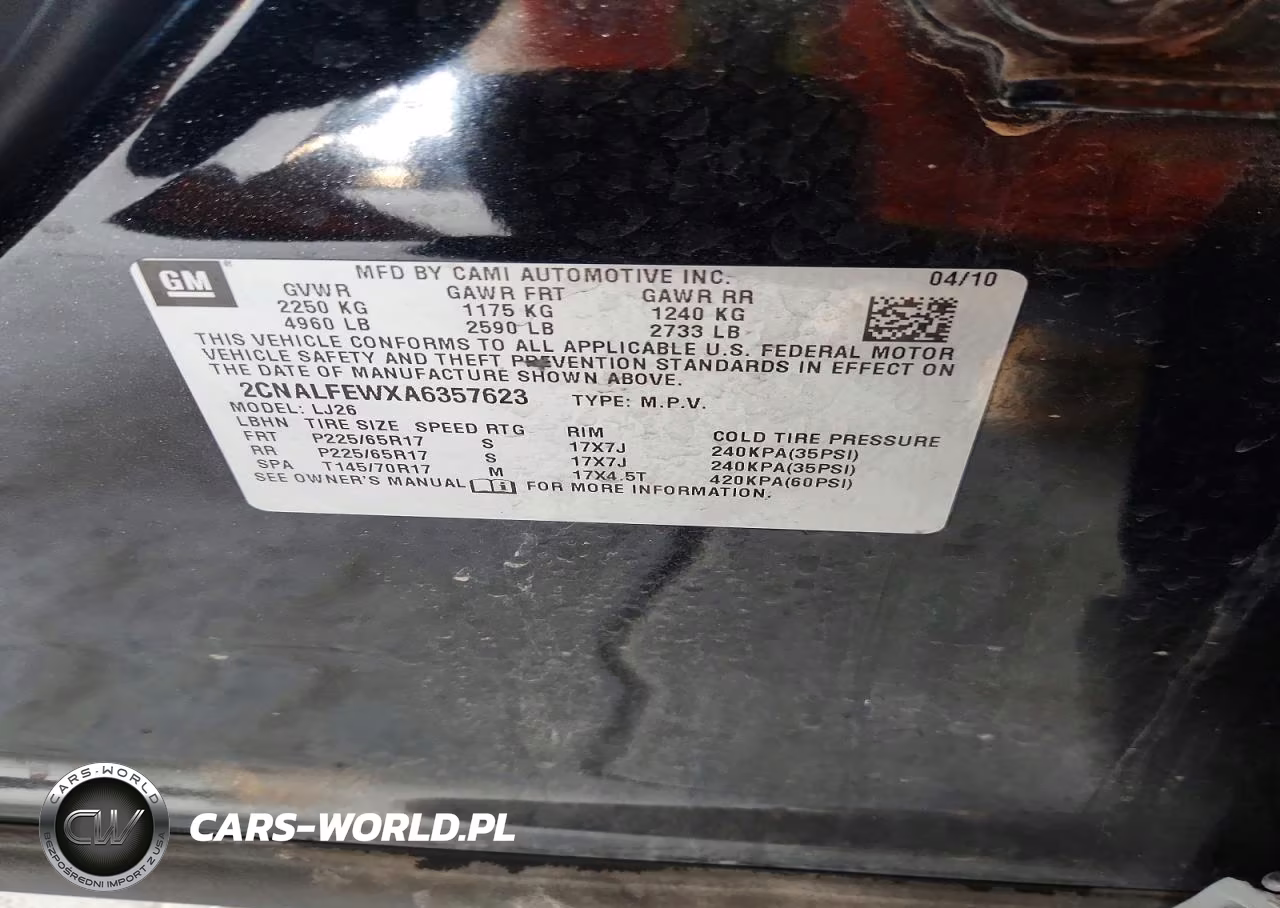2010 Chevrolet Equinox Ltz VIN:2CNALFEWXA6357623 - 13