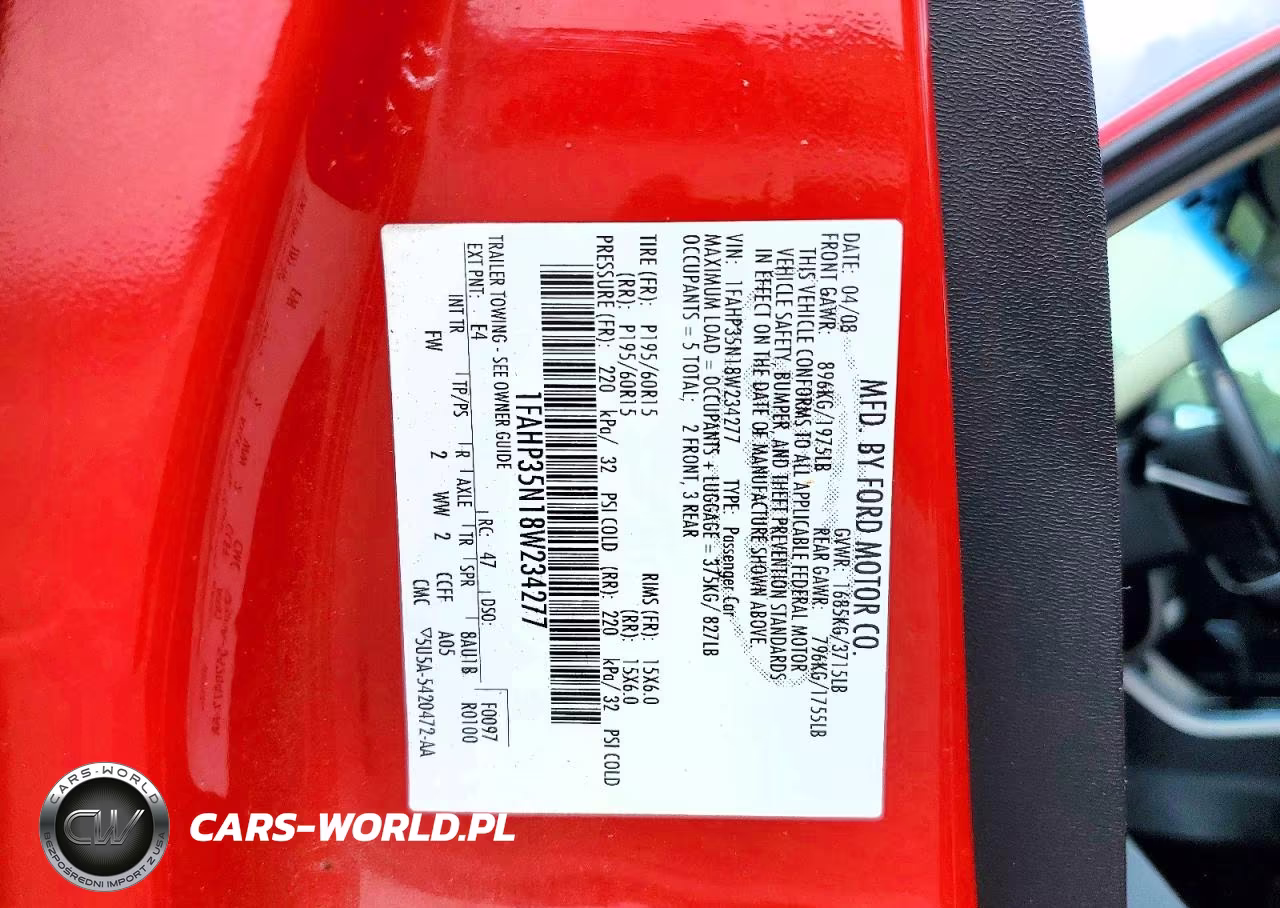 2008 Ford Focus Se VIN:1FAHP35N18W234277 - 12