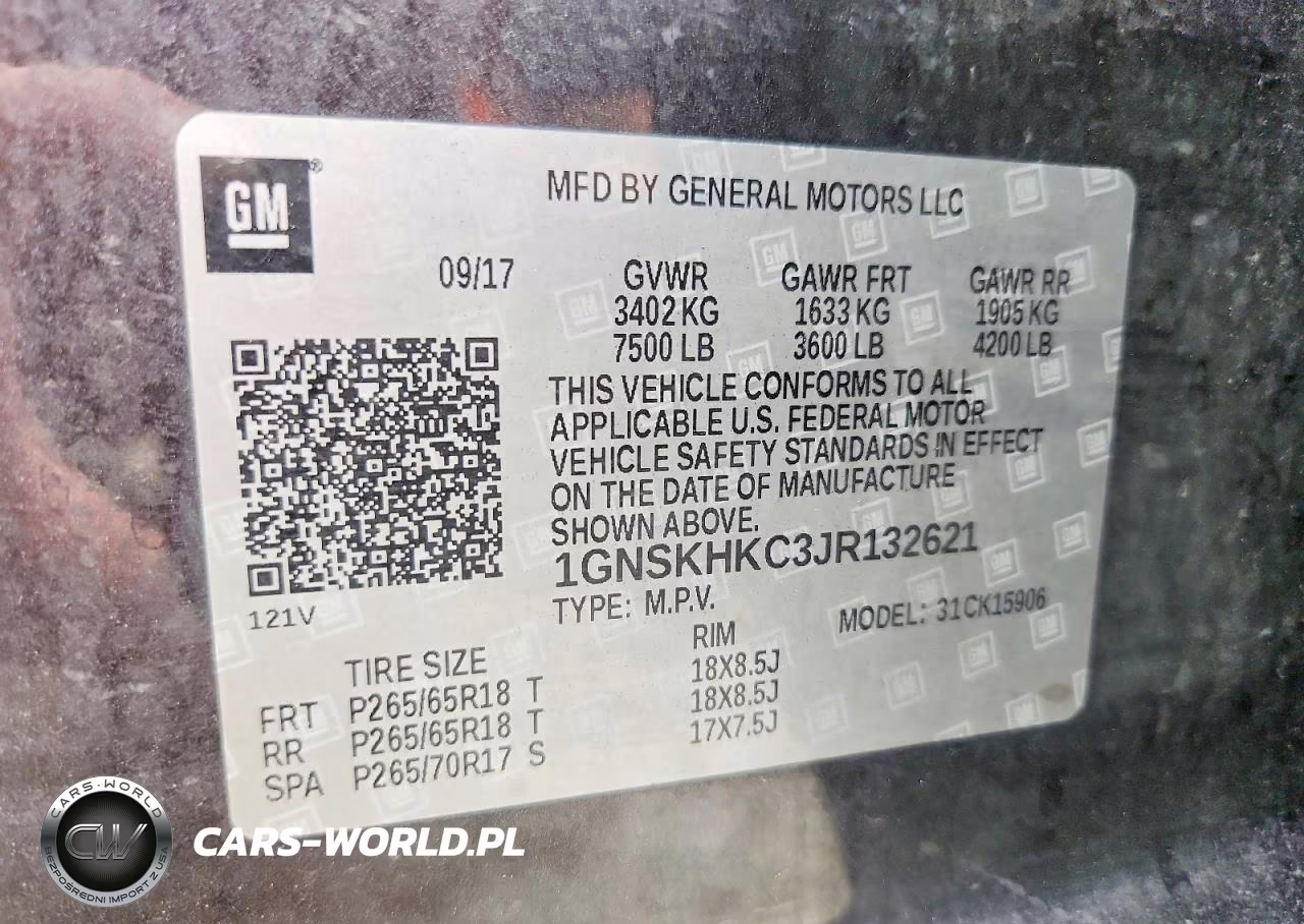 2018 Chevrolet Suburban K1500 Lt VIN:1GNSKHKC3JR132621 - 13