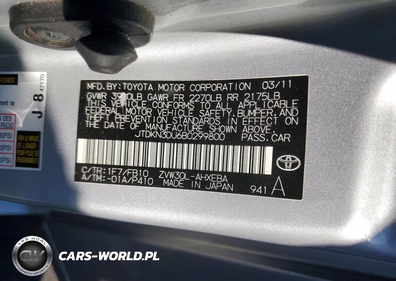 2011 Toyota Prius Three VIN:JTDKN3DU6B0299800 - 12