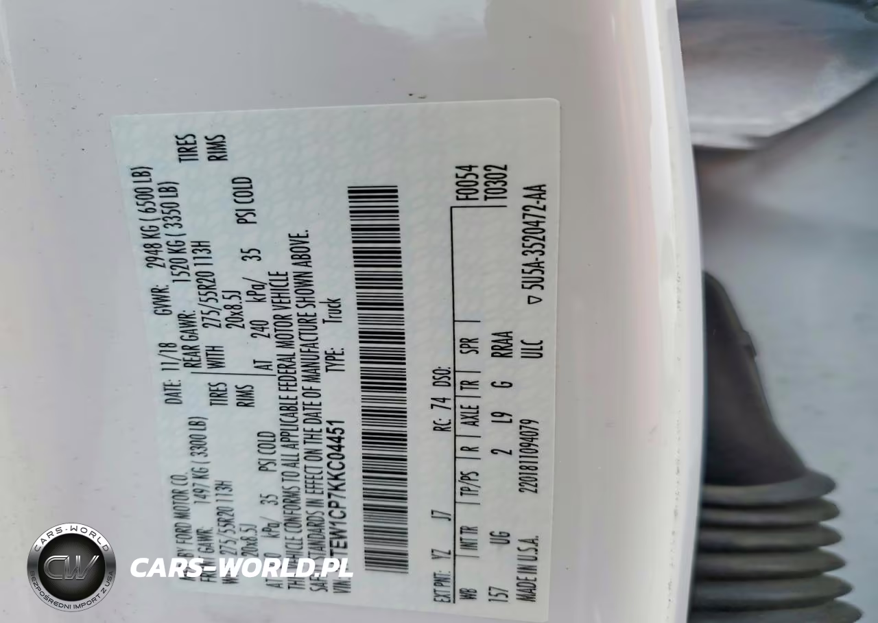 2019 Ford F150 Supercrew VIN:1FTEW1CP7KKC04451 - 12