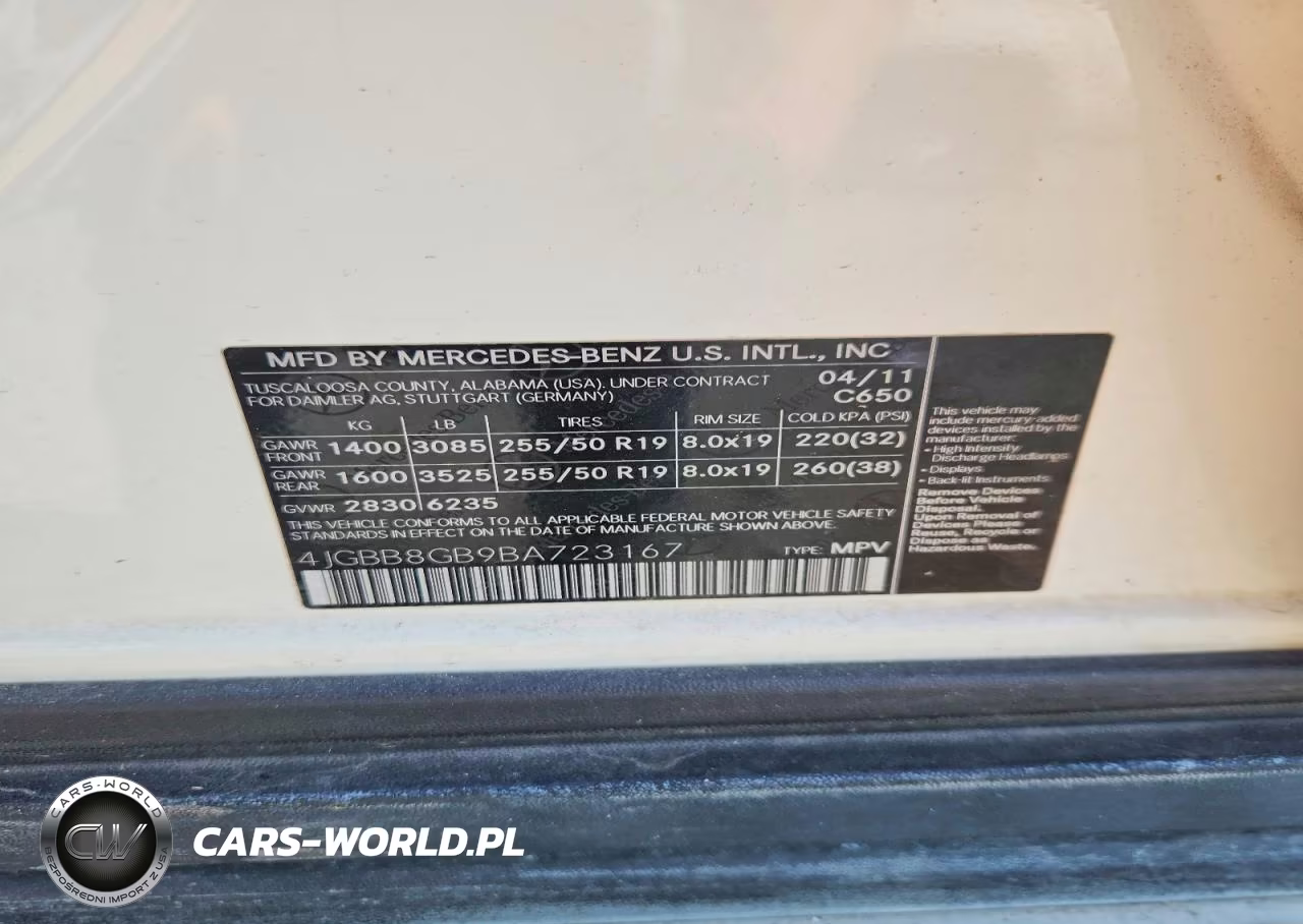 2011 Mercedes-Benz Ml 350 4Matic VIN:4JGBB8GB9BA723167 - 13