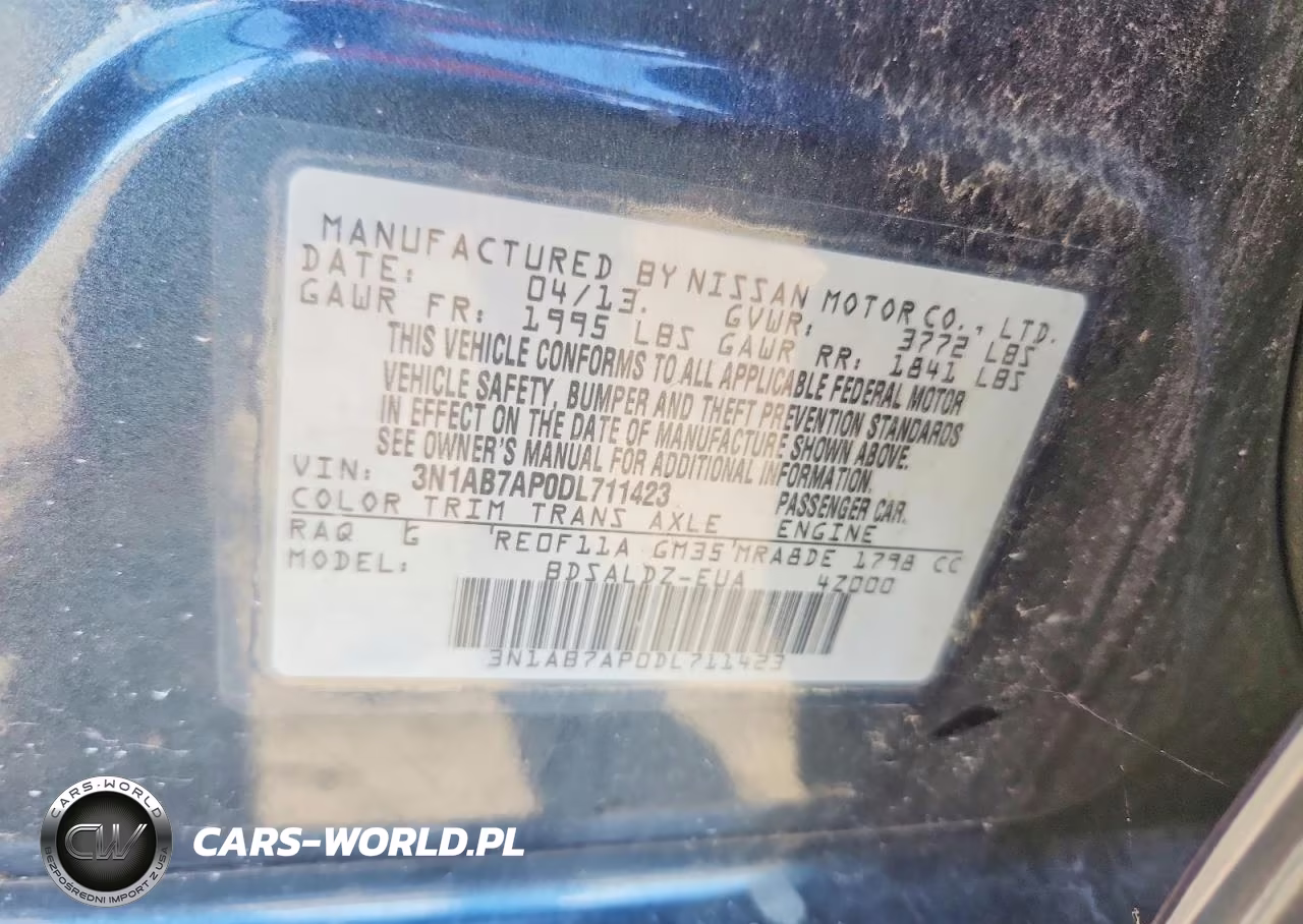 2013 Nissan Sentra S VIN:3N1AB7AP0DL711423 - 12