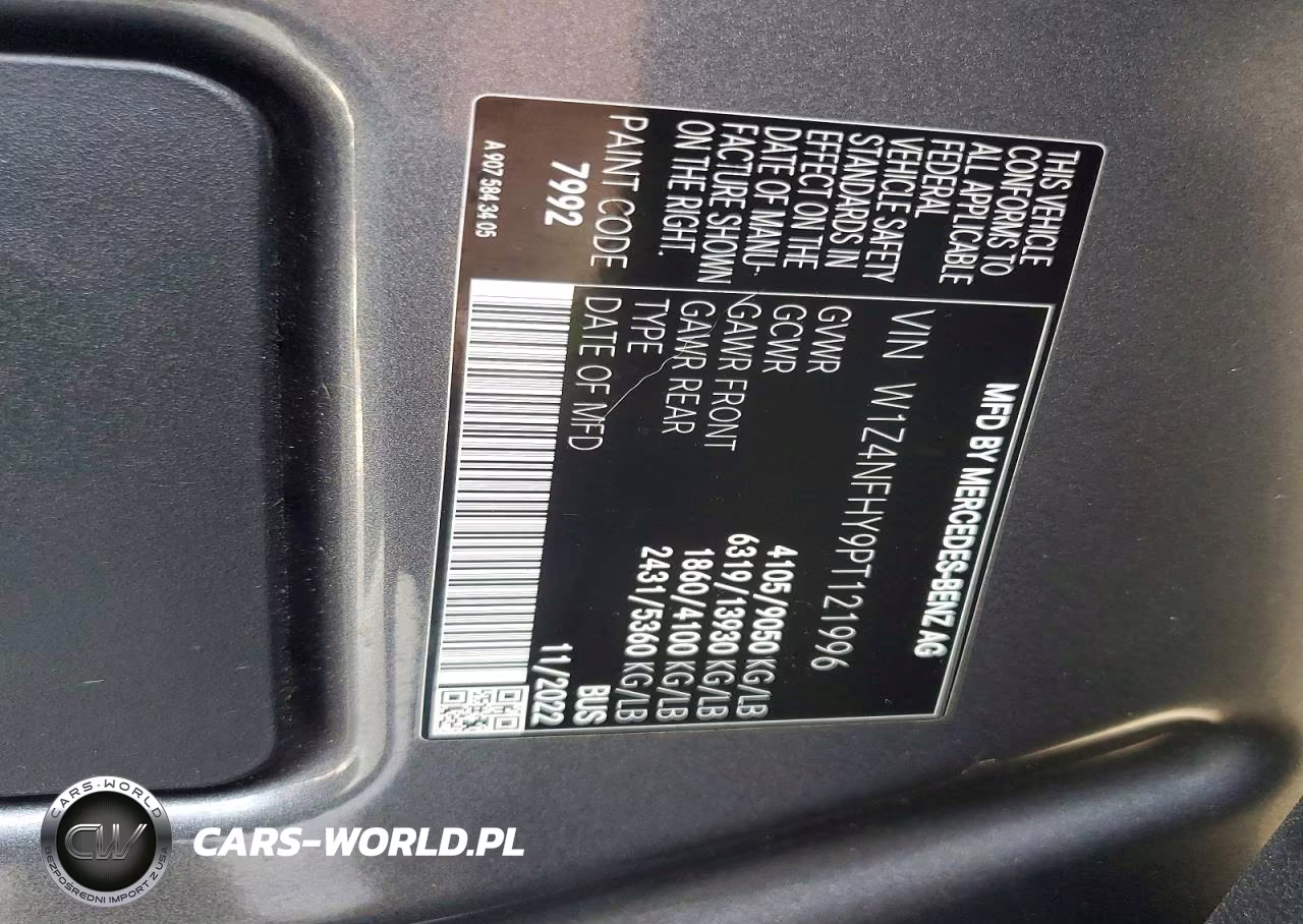2023 Mercedes-Benz Sprinter 2500 VIN:W1Z4NFHY9PT121996 - 13