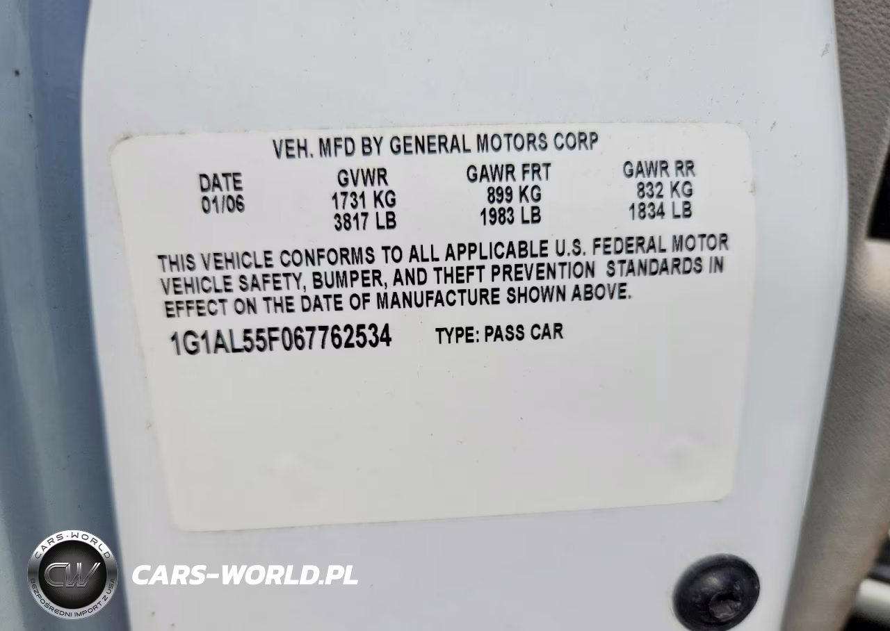 2006 Chevrolet Cobalt Lt VIN:1G1AL55F067762534 - 12
