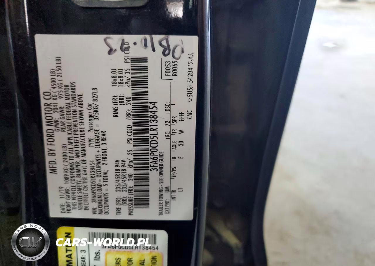 2020 Ford Fusion Sel VIN:3FA6P0CD5LR138454 - 12