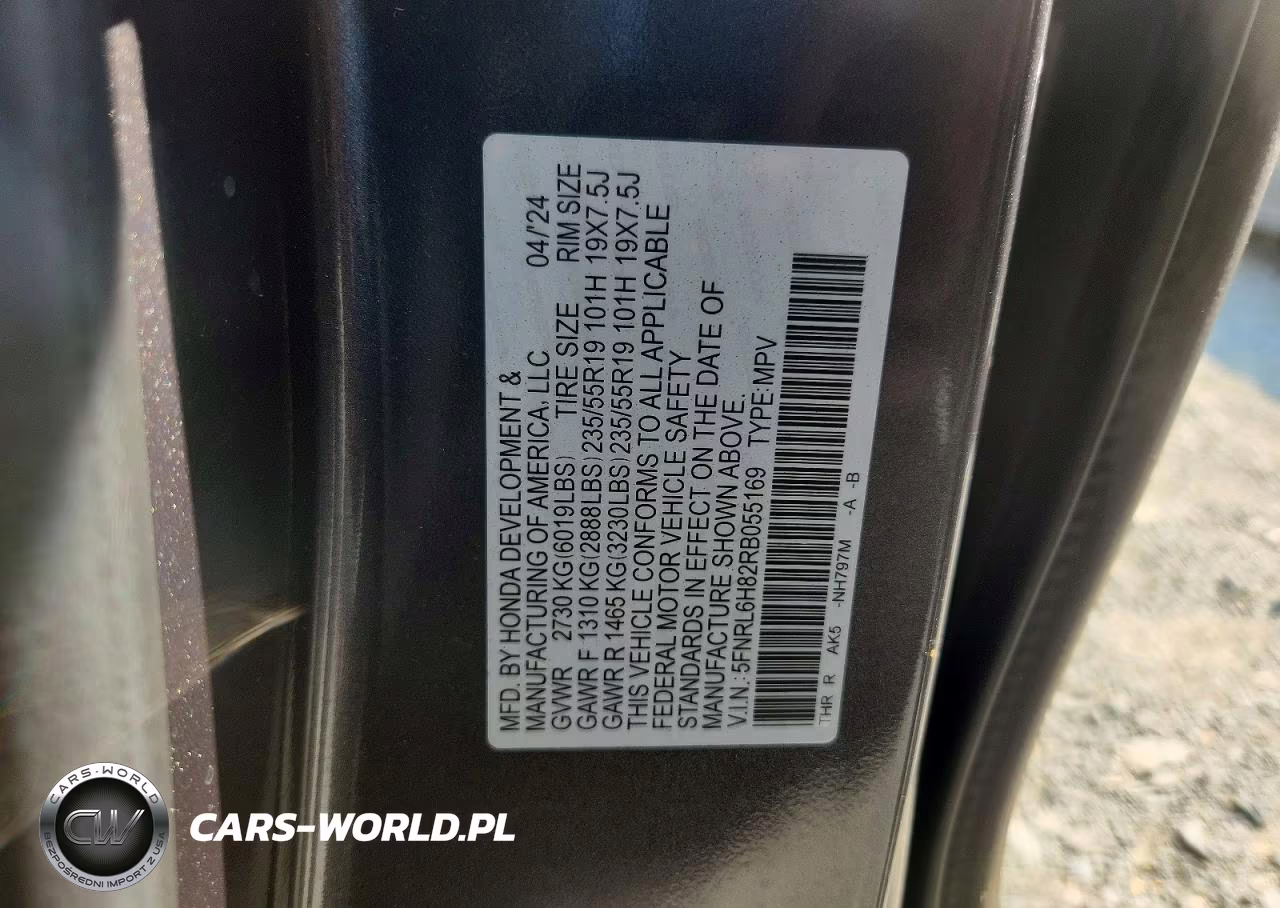 2024 Honda Odyssey Touring VIN:5FNRL6H82RB055169 - 14