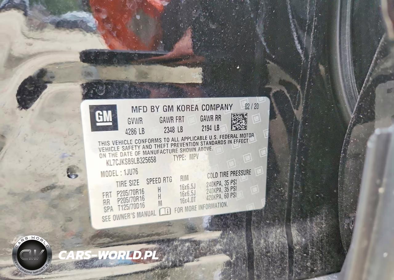 2020 Chevrolet Trax Ls VIN:KL7CJKSB9LB325658 - 14