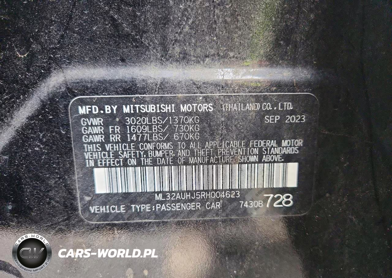 2024 Mitsubishi Mirage Es VIN:ML32AUHJ5RH004623 - 12