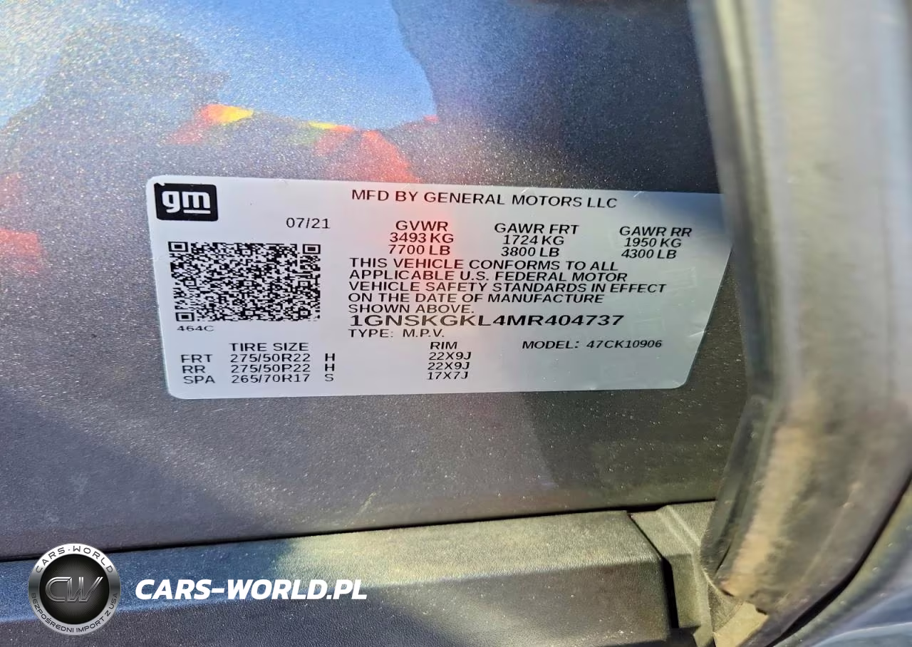 2021 Chevrolet Suburban K1500 High Country VIN:1GNSKGKL4MR404737 - 13