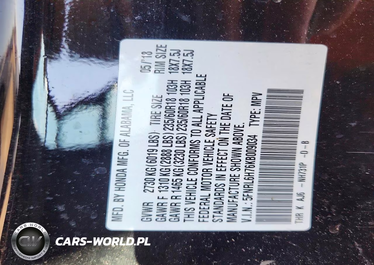 2019 Honda Odyssey Exl VIN:5FNRL6H76KB009034 - 13