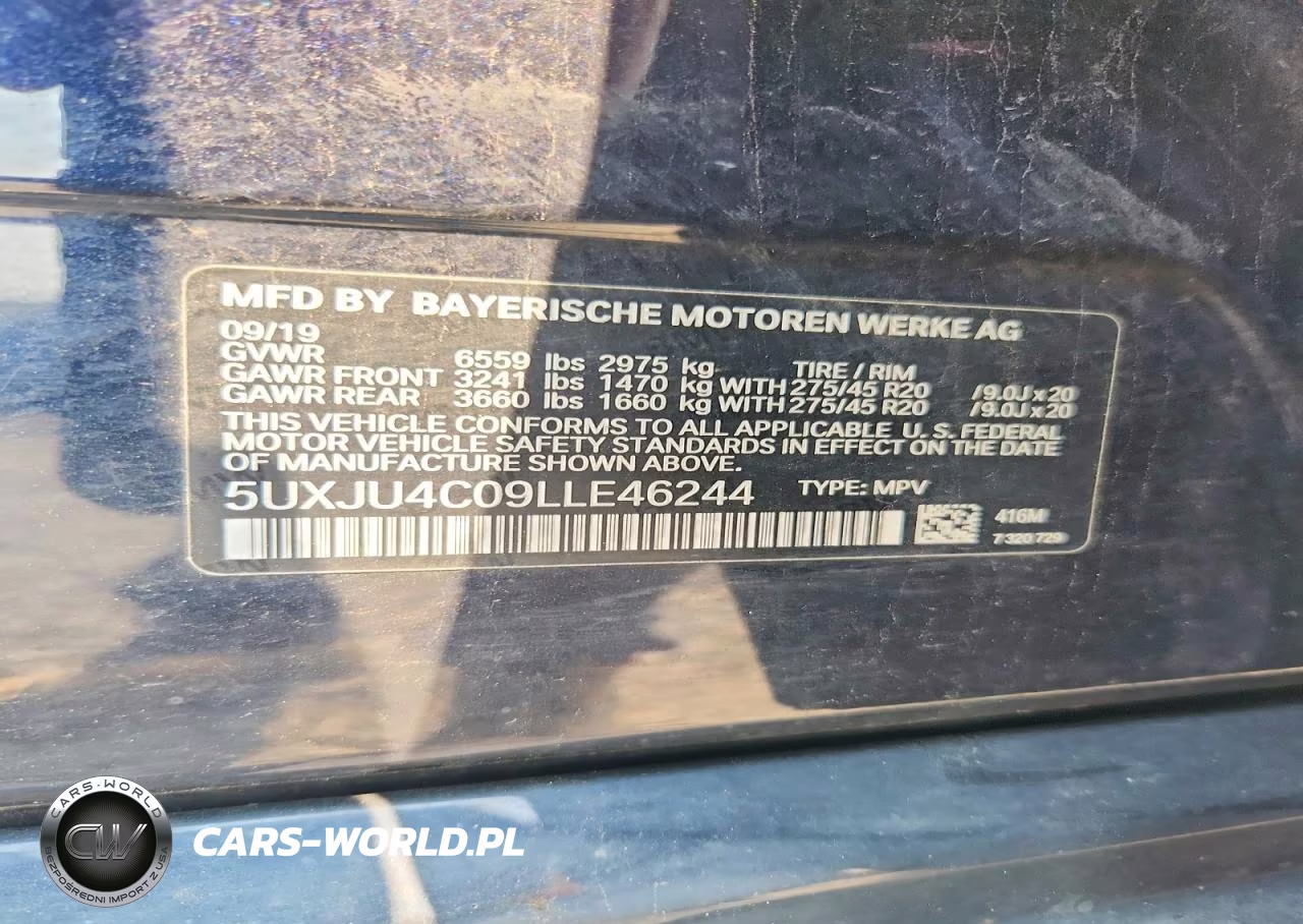 2020 BMW X5 M50I VIN:5UXJU4C09LLE46244 - 13