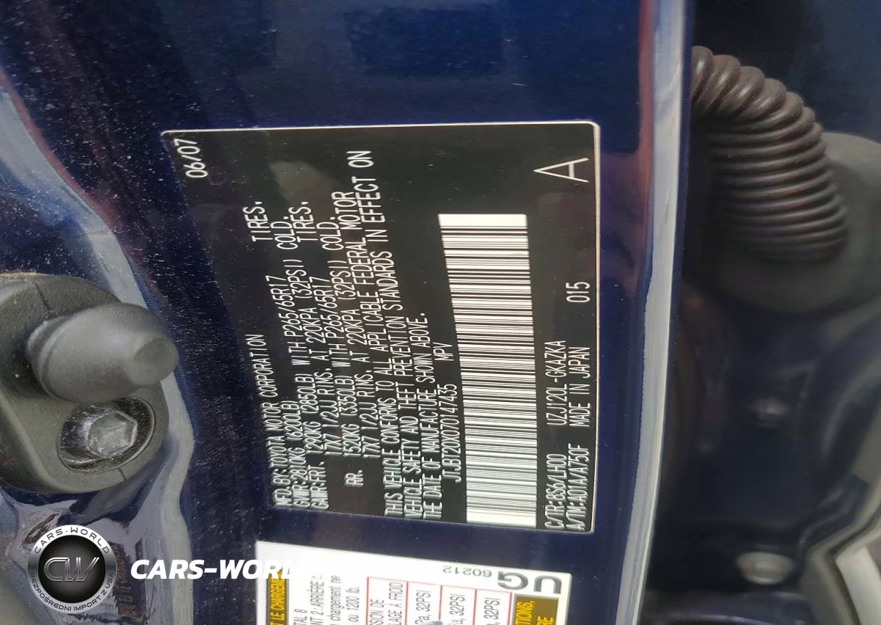2007 Lexus Gx 470 VIN:JTJBT20X070147435 - 13