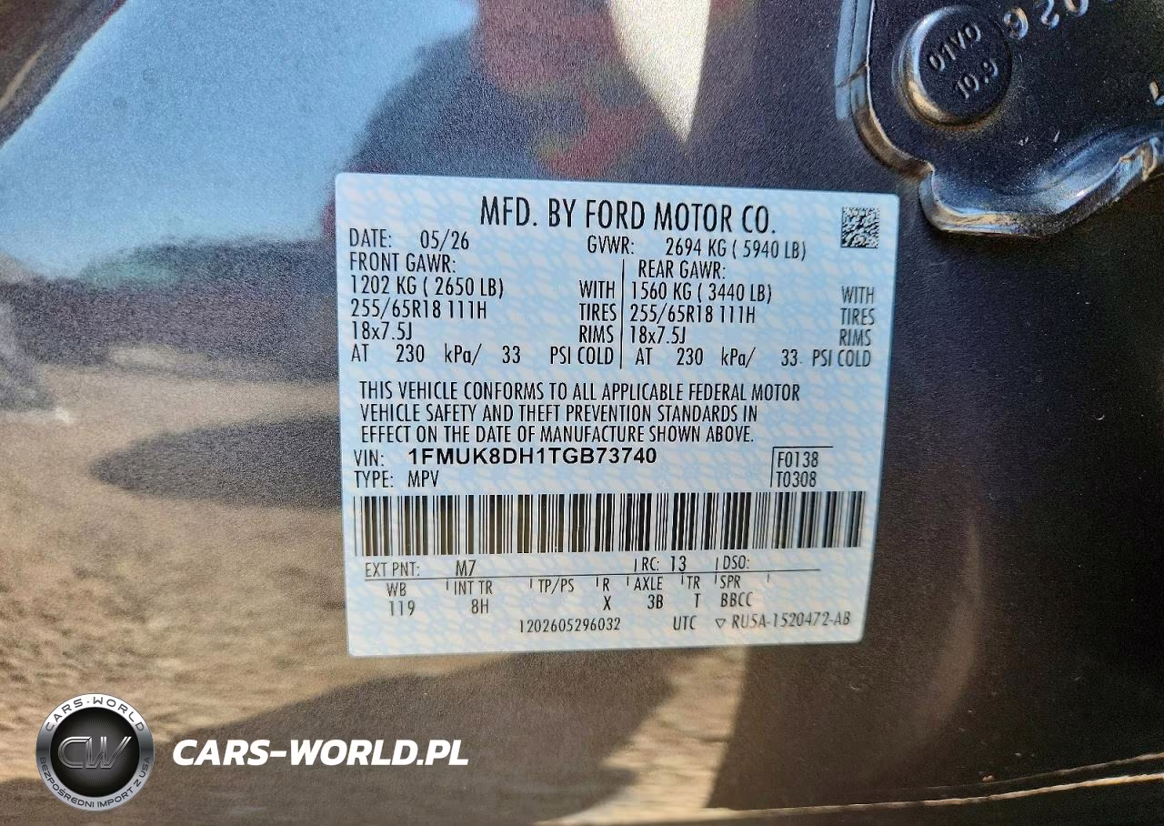 2026 Ford Explorer Active VIN:1FMUK8DH1TGB73740 - 14