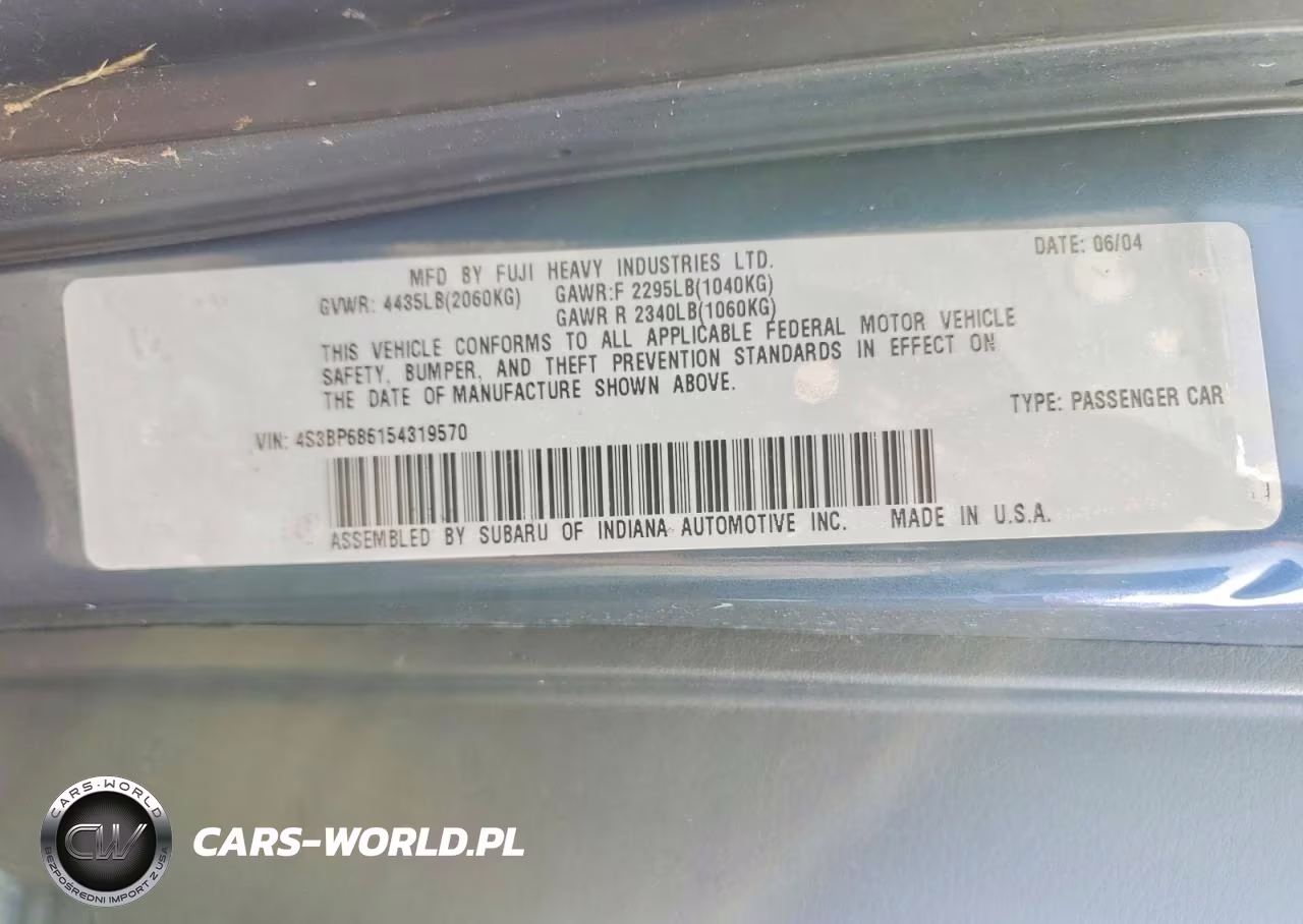 2005 Subaru Legacy Gt VIN:4S3BP686154319570 - 14