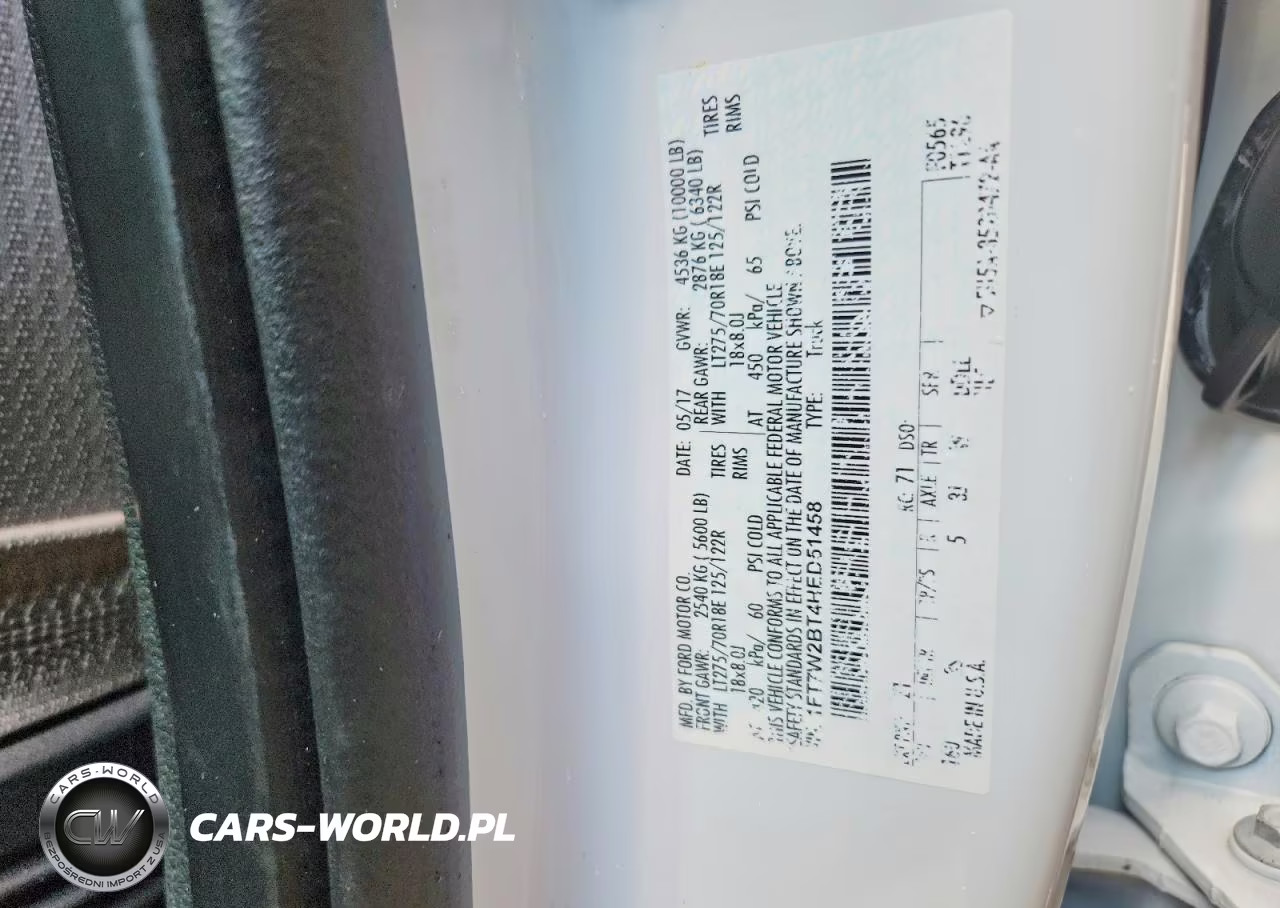 2017 Ford F250 Super Duty VIN:1FT7W2BT4HED51458 - 12