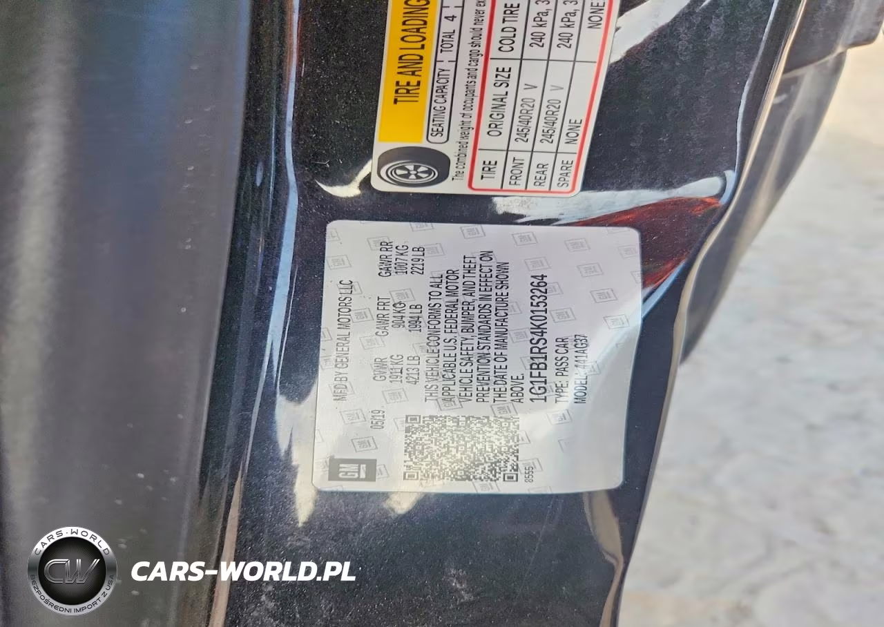 2019 Chevrolet Camaro Ls VIN:1G1FB1RS4K0153264 - 13