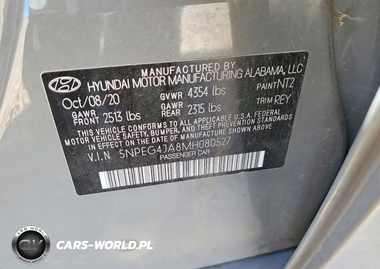 2021 Hyundai Sonata Se VIN:5NPEG4JA8MH080527 - 12