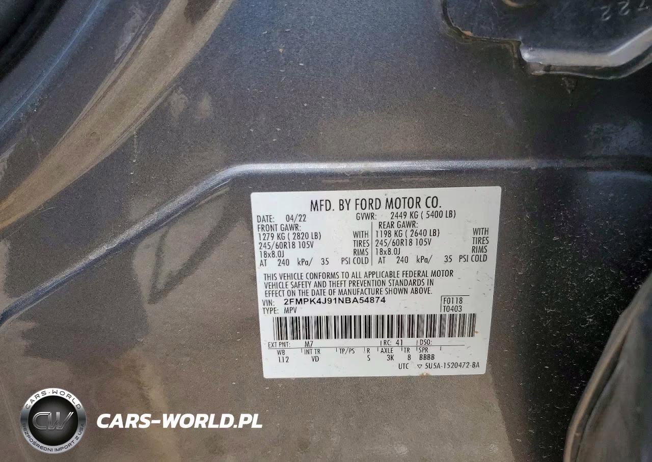 2022 Ford Edge Sel VIN:2FMPK4J91NBA54874 - 13