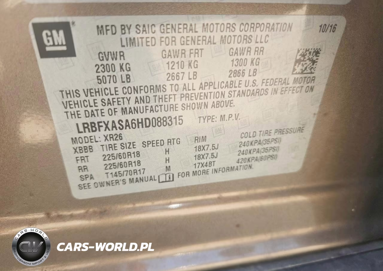 2017 Buick Envision Preferred VIN:LRBFXASA6HD088315 - 13