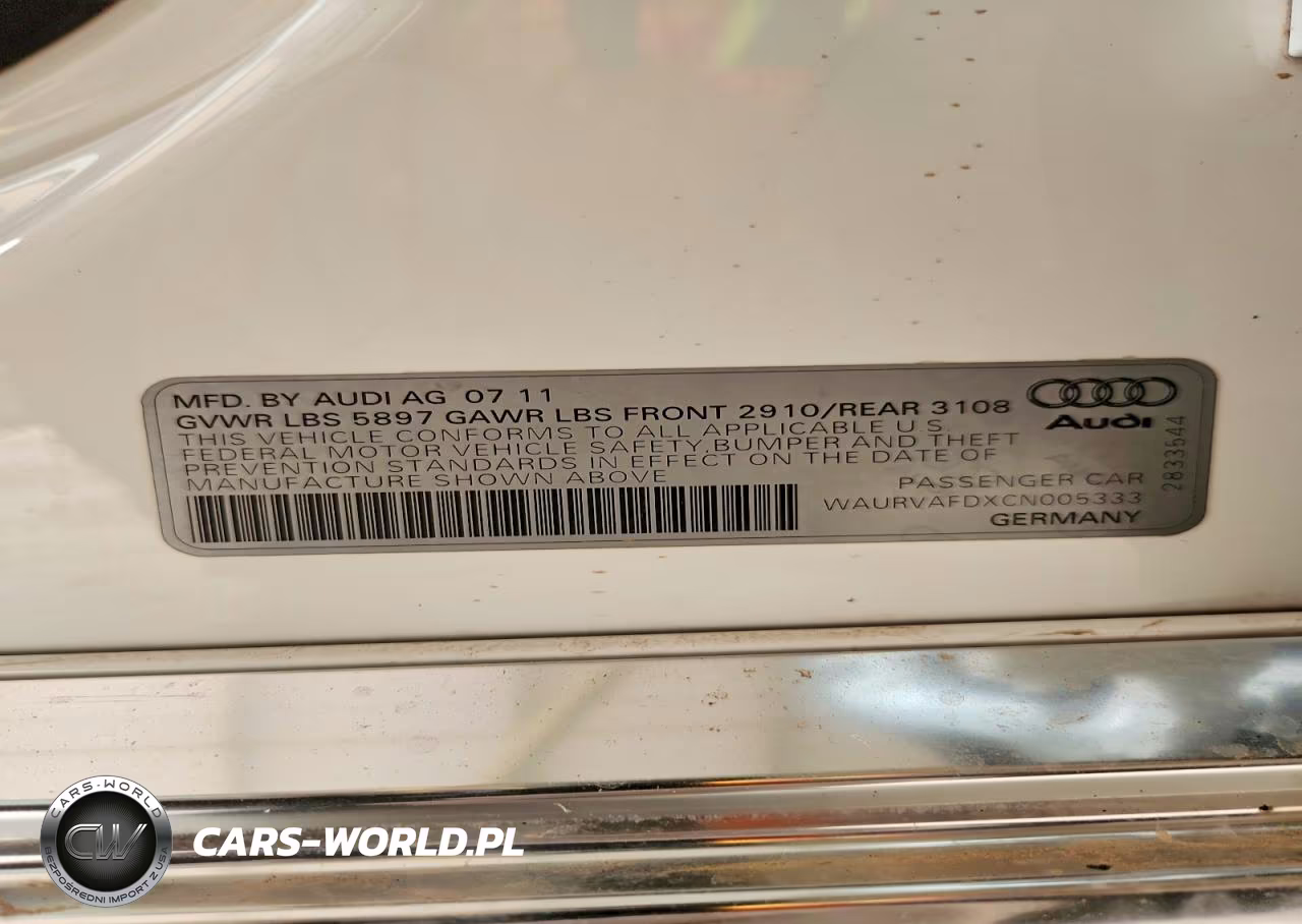 2012 Audi A8 L Quattro VIN:WAURVAFDXCN005333 - 13