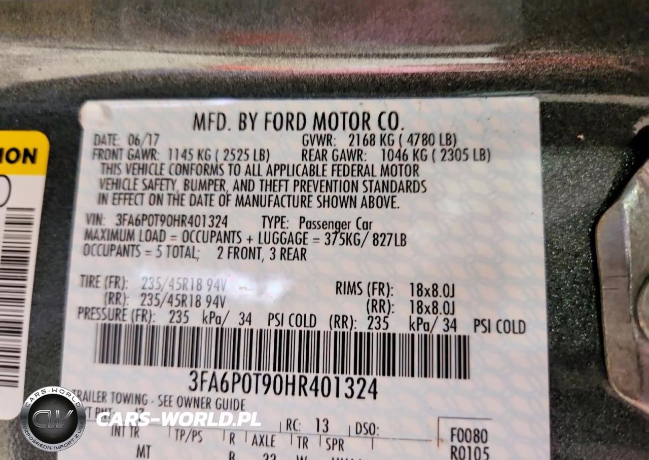 2017 Ford Fusion Se VIN:3FA6P0T90HR401324 - 12