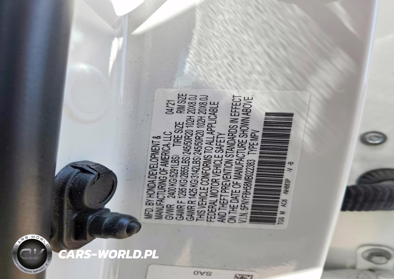 2021 Honda Passport Exl VIN:5FNYF8H58MB022383 - 13