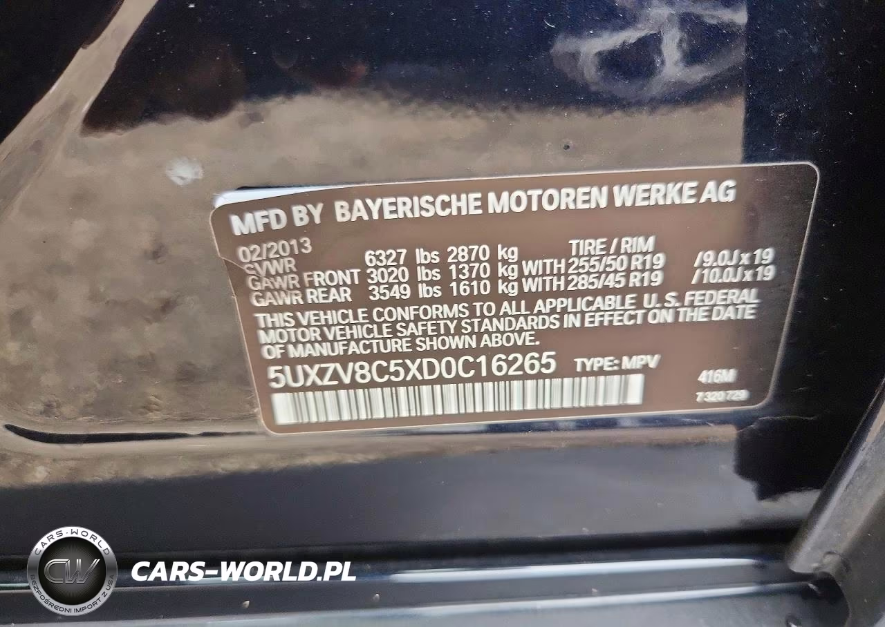 2013 BMW X5 xDrive50I VIN:5UXZV8C5XD0C16265 - 12