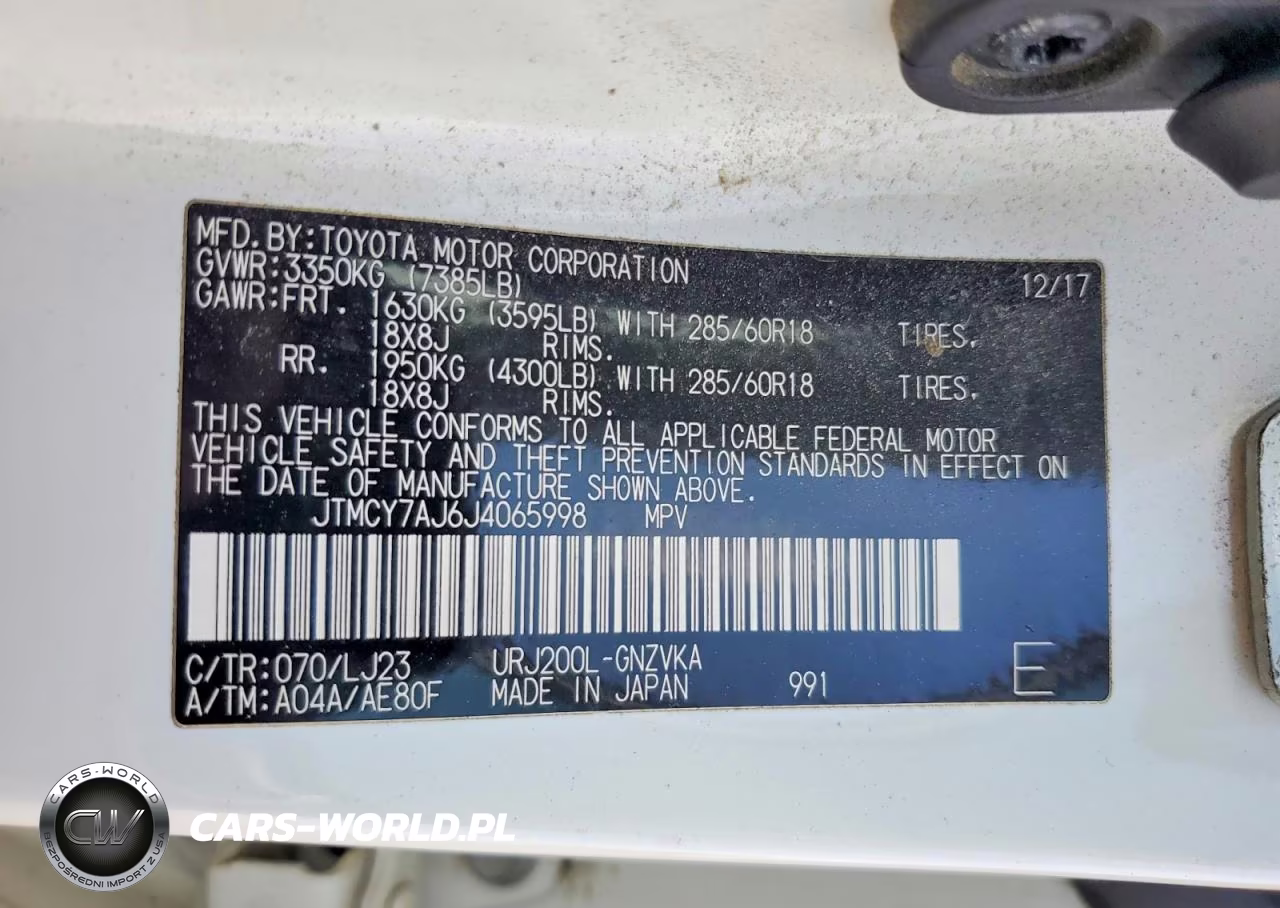 2018 Toyota Land Cruiser Base VIN:JTMCY7AJ6J4065998 - 13
