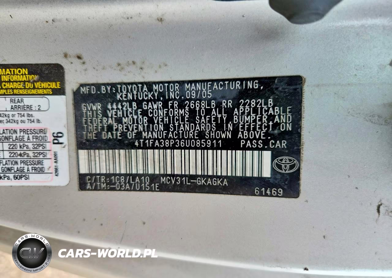2006 Toyota Camry Solara Sle V6 VIN:4T1FA38P36U085911 - 12