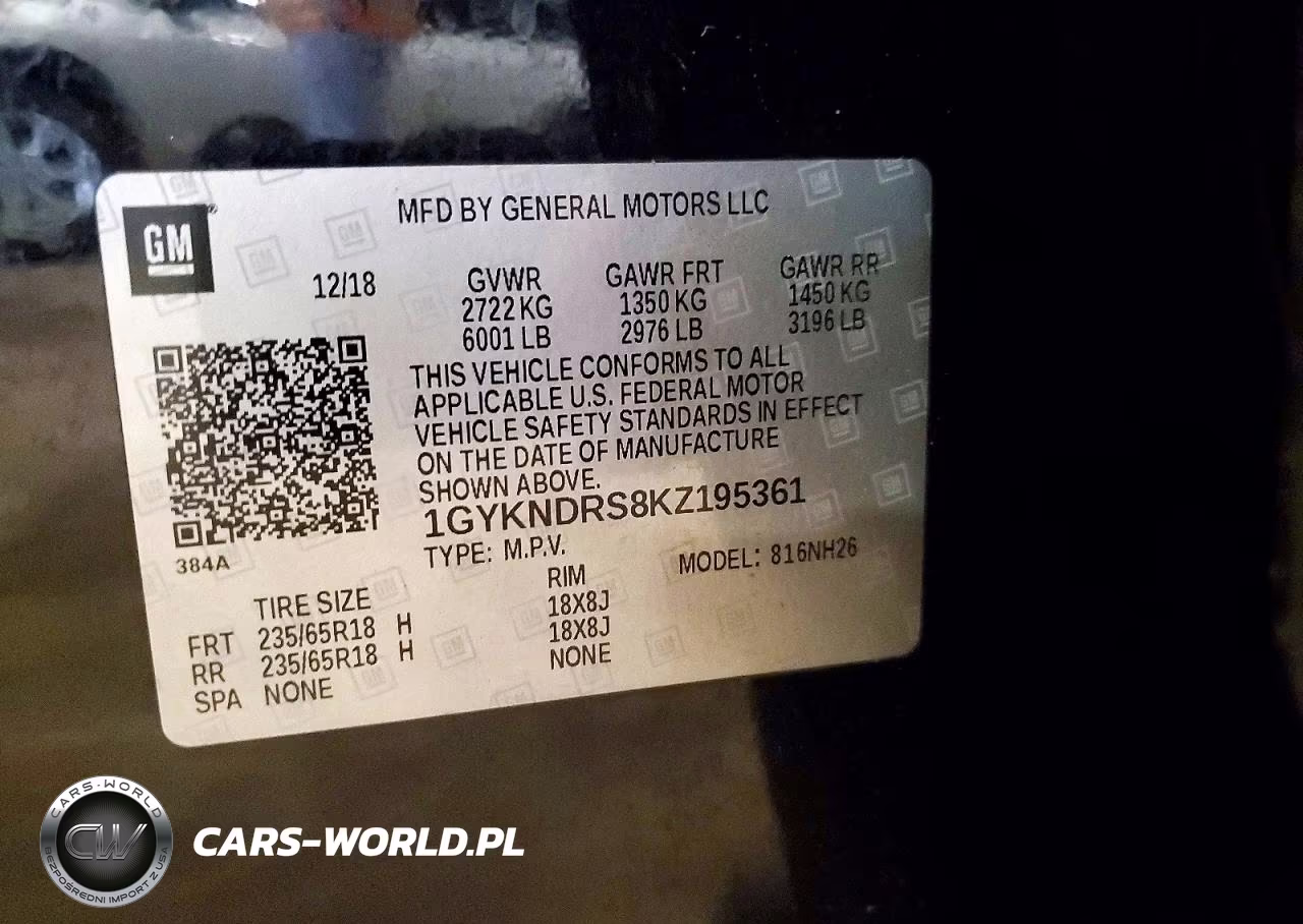 2019 Cadillac Xt5 Luxury VIN:1GYKNDRS8KZ195361 - 13