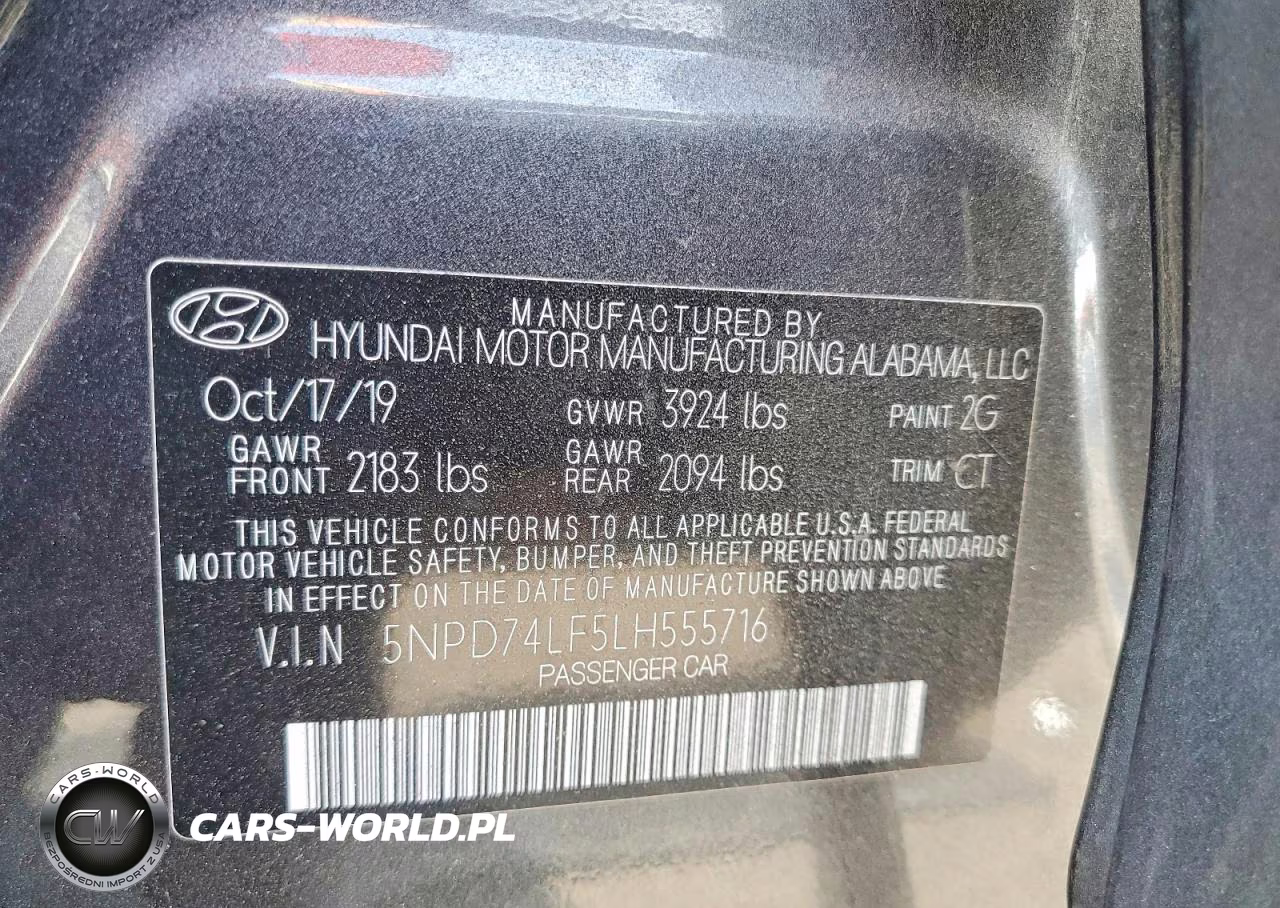 2020 Hyundai Elantra Se VIN:5NPD74LF5LH555716 - 12