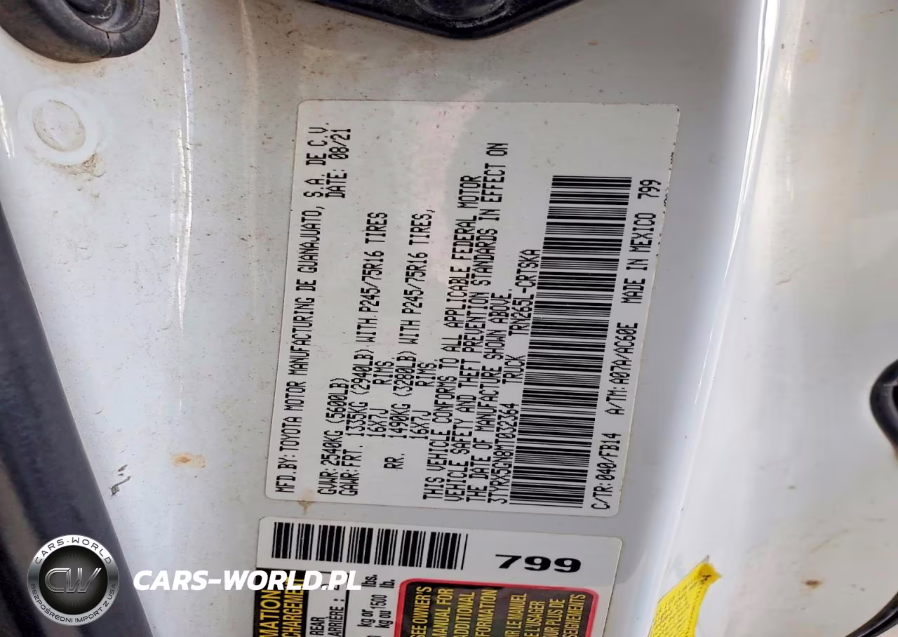 2021 Toyota Tacoma Sr VIN:3TYRX5GN8MT032364 - 12