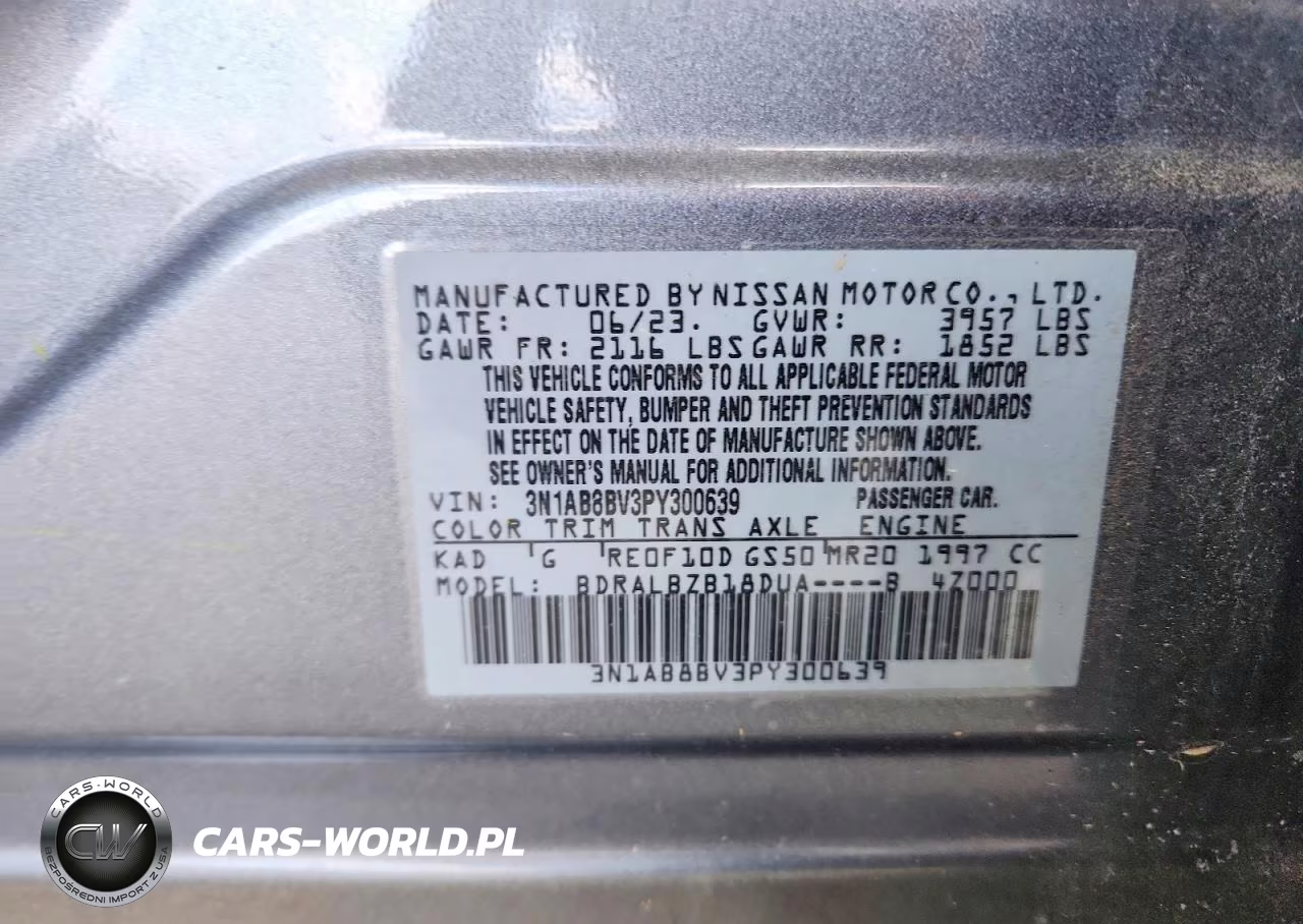 2023 Nissan Sentra S VIN:3N1AB8BV3PY300639 - 12