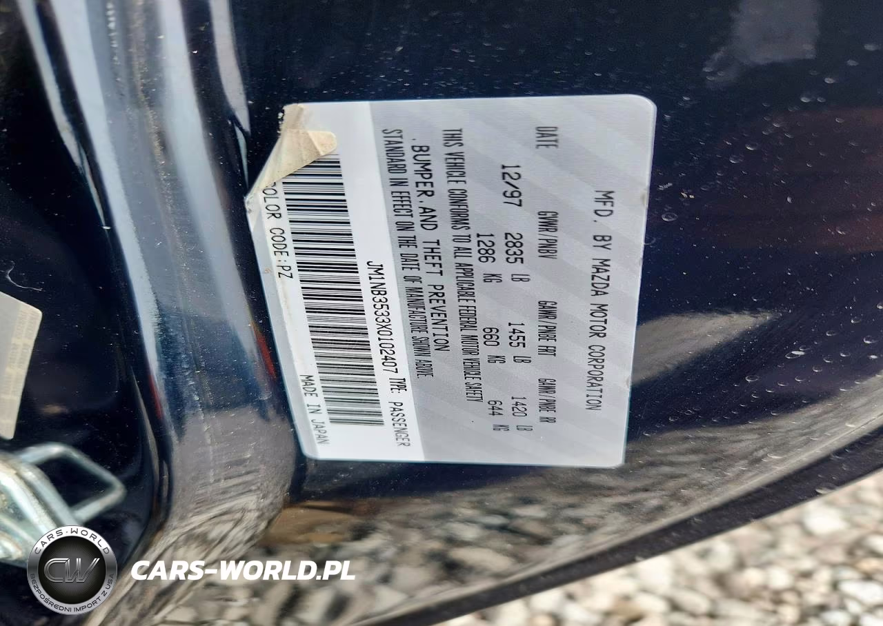 1999 Mazda Mx-5 Miata VIN:JM1NB3533X0102407 - 12
