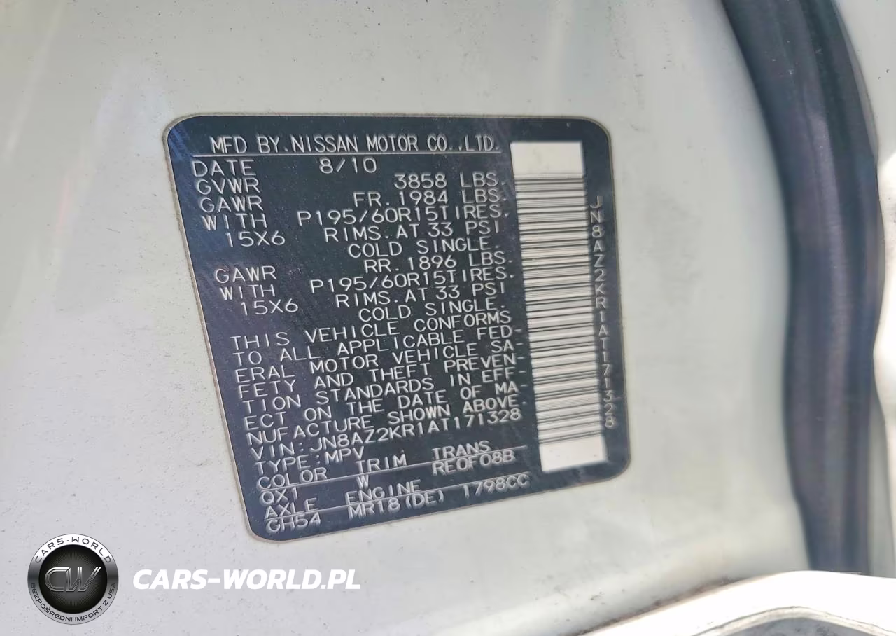 2010 Nissan Cube Base VIN:JN8AZ2KR1AT171328 - 13