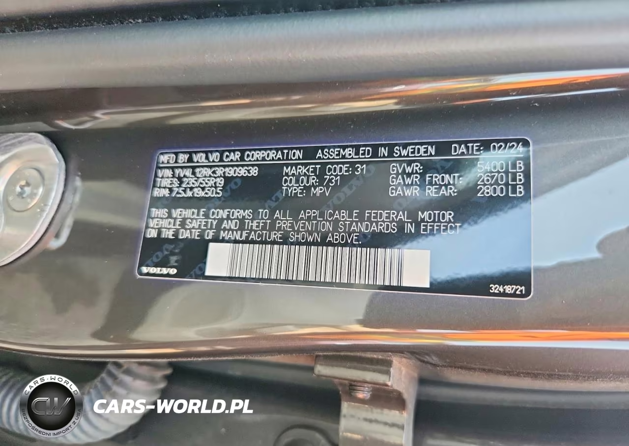2024 Volvo Xc60 Core VIN:YV4L12RK3R1909638 - 13