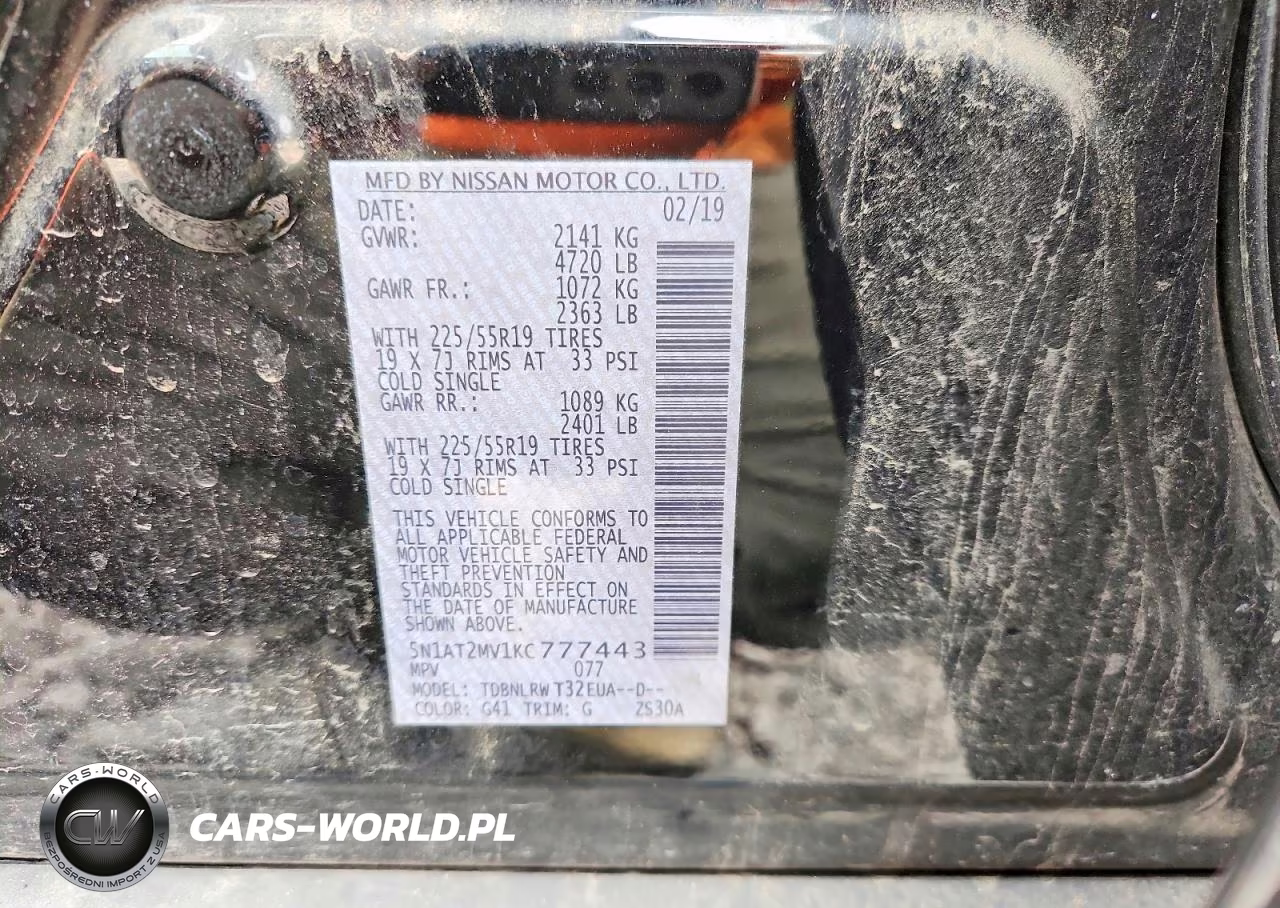 2019 Nissan Rogue Sl VIN:5N1AT2MV1KC777443 - 13