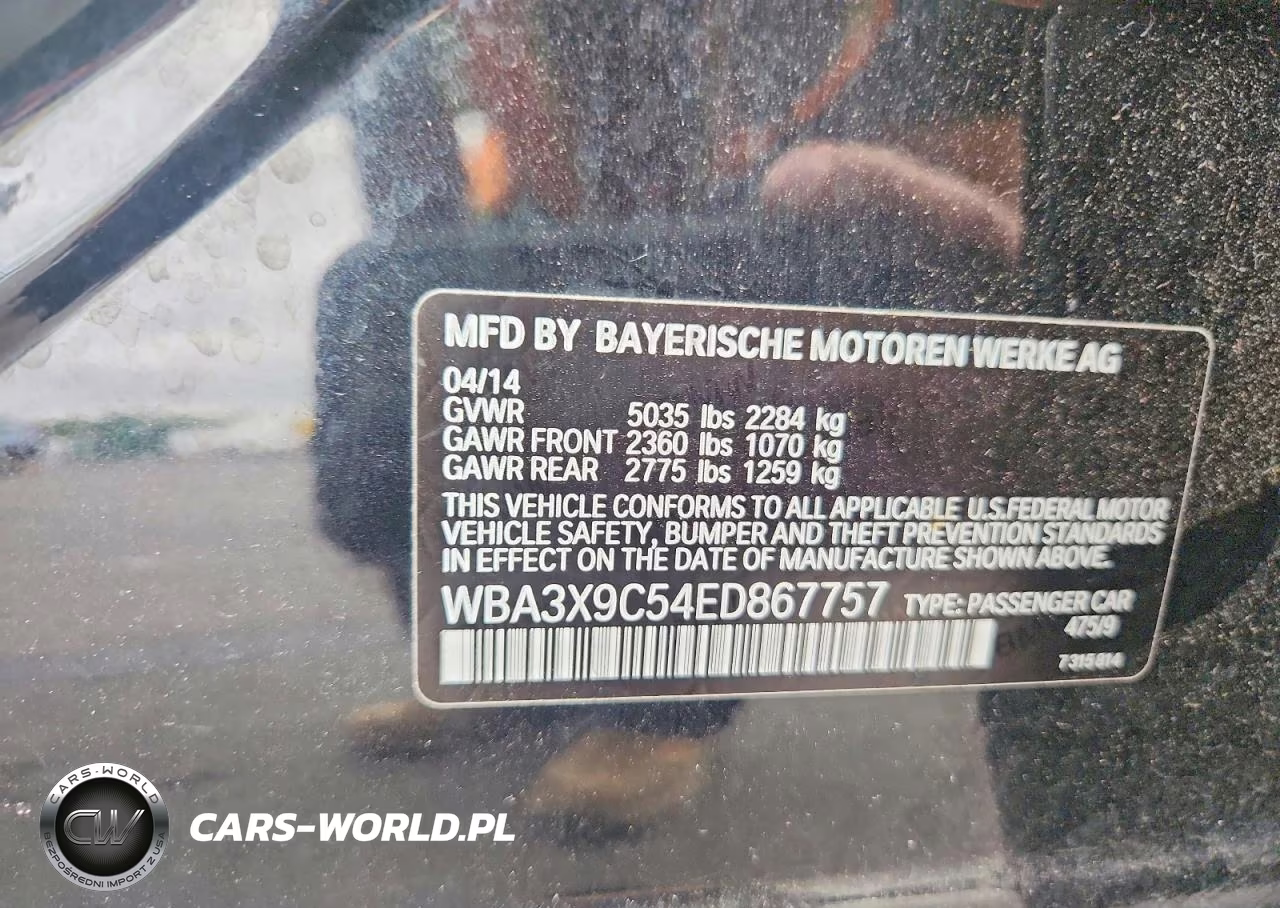 2014 BMW 335 Xigt VIN:WBA3X9C54ED867757 - 12